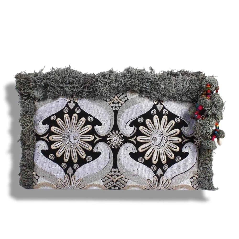 NWT* LUMILY Laptop‎ Case / Oversized PomPom Clutch- Handmade in Thailand